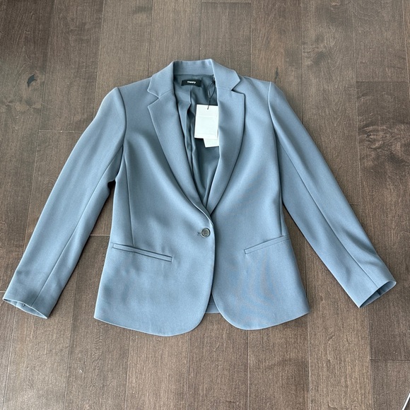 Theory Robiva R Mist Modern Crepe Blazer Size 00
